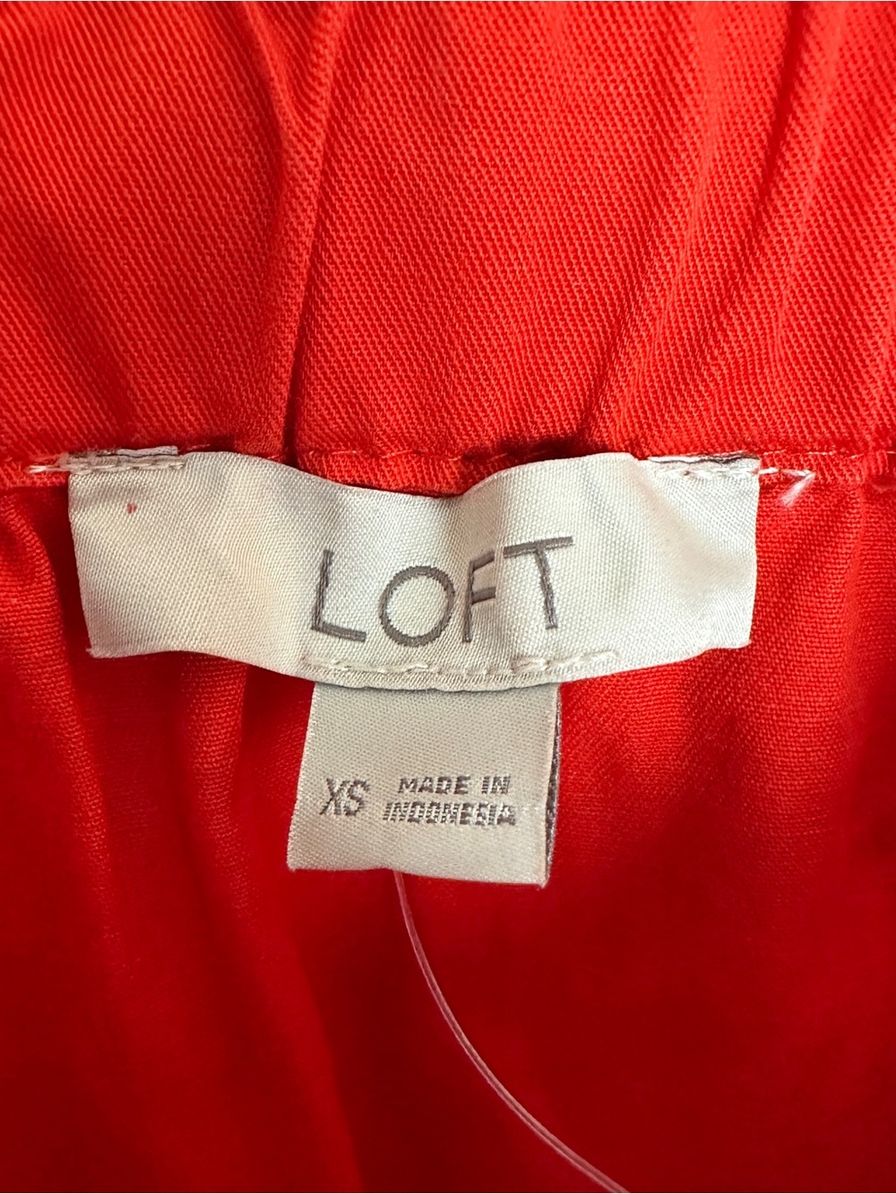 Loft Red Elastic Waistband With Strings Maxi Skirt Sz XS - Picture 6 of 7